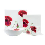 Red Vanilla Summer Sun 20 Piece Dinnerware Set, Service for 4 Bone China/Ceramic in White | Wayfair SB3400-905/4