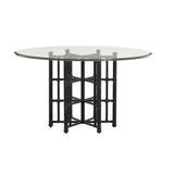 Tommy Bahama Home Twin Palms Dining Table Glass/Metal in Black, Size 30.0 H x 60.0 W x 60.0 D in | Wayfair 01-0558-875-60c