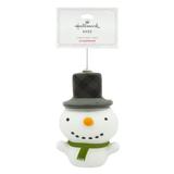 Hallmark Baby Decoupage Snowman Christmas Hanging Ornament in Green/White, Size 4.6 H x 3.0 W x 2.56 D in | Wayfair 1HGO1013