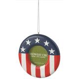 The Holiday Aisle® Photo Frame Shaped Ornament in Blue/Red/White, Size 3.5 H x 3.5 W x 0.125 D in | Wayfair HLDY1782 31951584