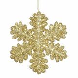 The Holiday Aisle® Snowflake Ornament Plastic in Yellow, Size 9.0 H x 9.0 W x 9.0 D in | Wayfair HLDY4074 32576580