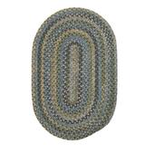 Blue Area Rug - Loon Peak® Morris Geometric Braided Wool Area Rug Wool in Blue, Size 84.0 W x 0.5 D in | Wayfair LOON6686 32439311