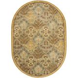 Charlton Home® Dunbar Hand-Tufted Light Blue/Gold Area Rug in Brown/Yellow, Size 90.0 W x 0.63 D in | Wayfair CHLH6244 32895657