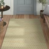 Brown/Green Area Rug - Highland Dunes Arria Polka Dots Handmade Flatweave Green/Natural Area Rug Cotton/Jute & Sisal in Brown/Green | Wayfair
