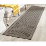 Brown/Gray Area Rug - Bay Isle Home™ Rodanthe Chevron Silver Area Rug Jute & Sisal in Brown/Gray, Size 24.0 W x 0.2756 D in | Wayfair