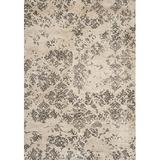 White Area Rug - Alcott Hill® Mainville Damask Beige Area Rug Polyester/Viscose/Cotton in White, Size 79.0 W x 0.14 D in | Wayfair
