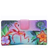 Anna by Anuschka Two Fold Organizer Wallet Multi No Size Leather,Polyester