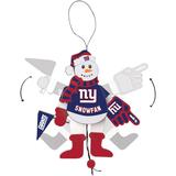 "New York Giants Wood Cheering Snowman Ornament"
