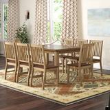 Foundstone™ Brooklyn Valley 9 - Piece Extendable Solid Wood Dining Set Wood in Brown | Wayfair LOON7826 33011938