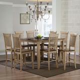 Foundstone™ Brooklyn 9 Piece Dining Set Wood in Brown, Size 36.0 H in | Wayfair LOON7833 33011945