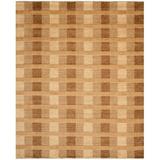 Brown Area Rug - Latitude Run® Hand-Knotted Wool Area Rug Wool in Brown, Size 96.0 W x 0.25 D in | Wayfair LATR6742 33718553