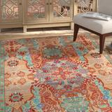 Brown Area Rug - Bungalow Rose Glasser Multicolor Rug Polyester in Brown, Size 0.25 D in | Wayfair BNGL9242 33716556