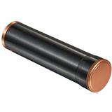 Visol Products Carlos Jr. Cigar Case Metal in Black/Brown, Size 7.5 H x 2.0 W x 2.0 D in | Wayfair VCASE464