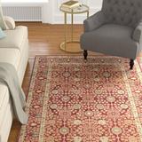 Red Area Rug - Ophelia & Co. Chantae Oriental Area Rug Polyester in Red, Size 60.0 W x 0.25 D in | Wayfair CHLH6186 32888068