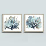 Seaside Coral Art - Blue 20" x 22" - Ballard Designs