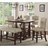 Infini Furnishings Amelie II Counter Height Extendable Dining Table Wood in Brown, Size 36.0 H x 52.0 W x 36.0 D in | Wayfair INF2399JB