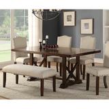 Infini Furnishings Amelie II Extendable Dining Table Wood in Brown, Size 30.0 H x 60.0 W x 42.0 D in | Wayfair INF2398JB