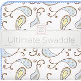 Swaddle Designs Paisley Swaddle Blanket in Blue, Size 42.0 H x 42.0 W x 0.5 D in | Wayfair SD-120PB