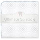 Swaddle Designs Ultimate Receiving Blanket® in Polka Dots 100% Cotton in Blue, Size 42.0 H x 42.0 W in | Wayfair SD-001PB