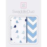 Swaddle Designs Riley Swaddle Blanket in 100% Cotton in Blue, Size 46.0 H x 46.0 W in | Wayfair SD-470B