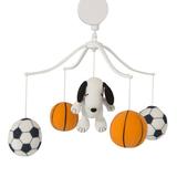 Bedtime Originals Snoopy Sports Musical Mobile Fabric in Black/Orange, Size 27.0 H x 10.0 W x 10.0 D in | Wayfair 252018
