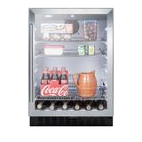 Summit Appliance Summit 90 Can 23.63" Convertible Beverage Refrigerator Glass in Black, Size 34.0 H x 23.63 W x 24.75 D in | Wayfair SCR2464
