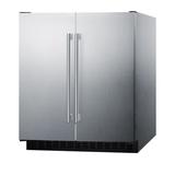 Summit Appliance Summit 5.4 cu. ft. Convertible Mini Fridge w/ Freezer Stainless Steel in Gray, Size 34.0 H x 30.0 W x 25.5 D in | Wayfair