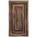 Brown/Red Indoor Area Rug - Loon Peak® Kaweah Geometric Handmade Braided Burgundy Area Rug Nylon/Cotton/Wool in Brown/Red | Wayfair