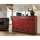 Hooker Furniture Seven Seas 58.25" Wide 4 Drawer Sideboard Wood in Brown/Red, Size 40.25 H x 58.25 W x 15.5 D in | Wayfair 500-50-711