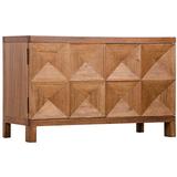 Noir Quadrant Sideboard Wood in Brown, Size 33.5 H x 52.0 W x 23.0 D in | Wayfair GCON231DW-2