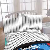 Disney Just For Black Stripe 4 Piece Sheet Toddler Bedding Set Polyester in Red | Wayfair JF21556WFML
