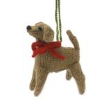 Arcadia Home Yellow Lab Hand Knit Ornament in Brown, Size 7.0 H x 7.0 W x 7.0 D in | Wayfair OA2YLAB