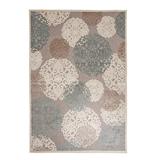 Brown/Gray/White Indoor Area Rug - Rosdorf Park Baxter Geometric Beige/Gray/Ivory Area Rug Chenille/Viscose, Polypropylene in Brown/Gray/White