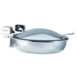 Spring USA 2372-6/36 4 qt Round Sauteuse Chafer - Induction Ready, Stainless w/ Chrome-Plated Accents, Silver