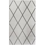 White Area Rug - Ebern Designs Merissa Geometric Area Rug Polypropylene in White, Size 36.0 W x 0.35 D in | Wayfair VRKG2591 38737354