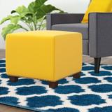Wrought Studio™ Cliffcrest Cube Ottoman in Yellow, Size 16.0 H x 18.5 W x 18.5 D in | Wayfair VKGL7199 34704937
