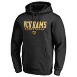 "Men's Fanatics Branded Black VCU Rams Basketball True Sport Pullover Hoodie"