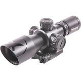 Firefield Barrage Rifle Scope 2.5-10x 40mm Illuminated Mil-Dot Reticle with Laser Sight and Integral Weaver-Style Mount Matte