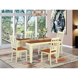 Darby Home Co Arehart 5 - Piece Rubberwood Solid Wood Dining Set Wood in White | Wayfair DABY6263 39894059
