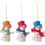 The Holiday Aisle® Dregeno Assorted Snowmen Ornament Wood in Brown, Size 2.0 H x 1.25 W x 1.25 D in | Wayfair THLA6120 40242990