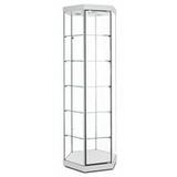 77"H Hexagonal Tower Locking Display Case