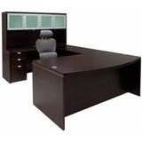 Mocha Conference U-Shaped Workstation w/Hutch