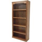 33"W x 72"H Traditional Oak Bookcase