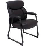 400 Lbs. Capacity Leather Guest/Reception Chair