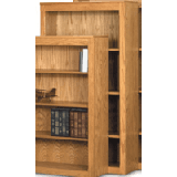 33"W x 60"H Oak Bookcase
