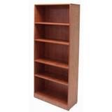 Cherry 5-Shelf Laminate Bookcase