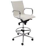 Modern Classic Office Stool w/26" - 34"H Seat Height