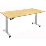 71"W x 36"D Electric Lift Sit-to-Stand Desk with Wheels