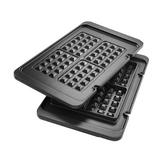 DeLonghi De'Longhi Set of 2 waffle plates, All-Day Grill Die Cast Aluminum in Gray, Size 0.25 H x 14.5 D in | Wayfair DLSK152