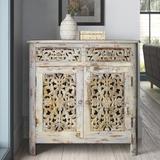 Mistana™ Elayna 2 Drawer Accent Cabinet Wood in Brown/White, Size 36.0 H x 36.0 W x 16.0 D in | Wayfair MTNA2133 40415606